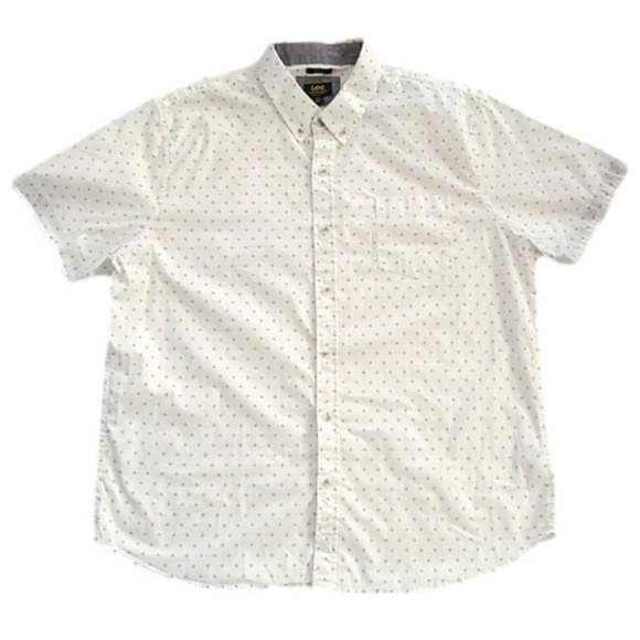 LEE Premium Select White With Dots Button-Up Shirt - Picture 1 of 9